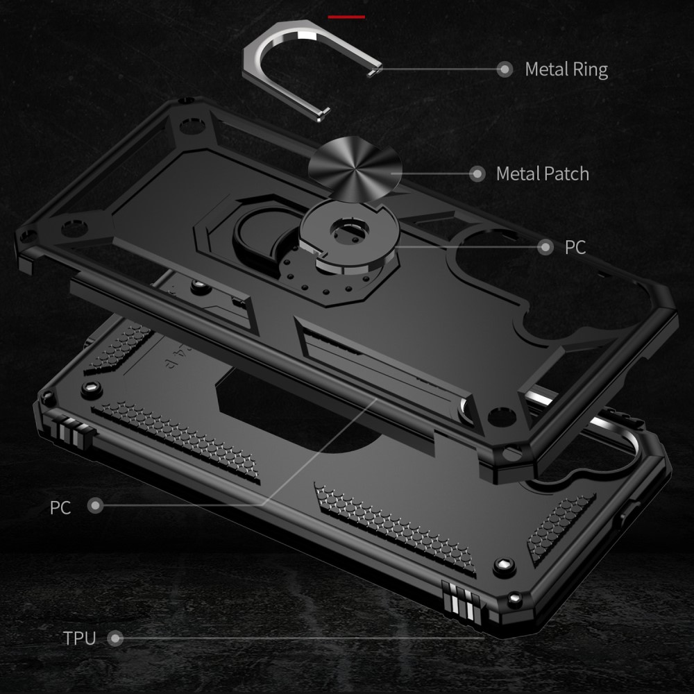  Samsung Galaxy S24 Skal Hybrid Armor Ring Svart