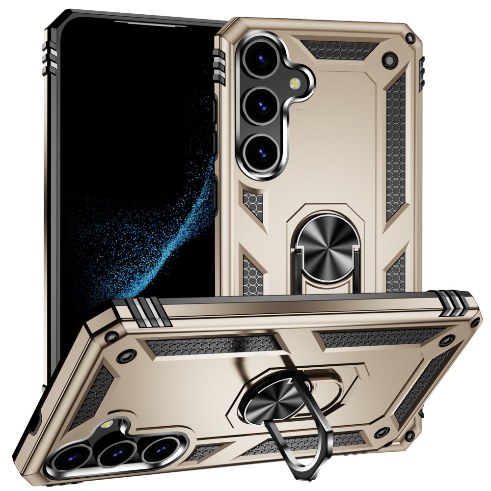  Samsung Galaxy S24 Skal Hybrid Armor Ring Guld