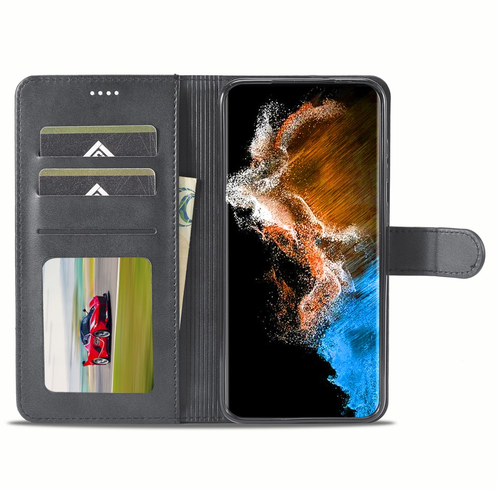 LC.IMEEKE LC.IMEEKE Samsung Galaxy S24 Fodral Läder Svart