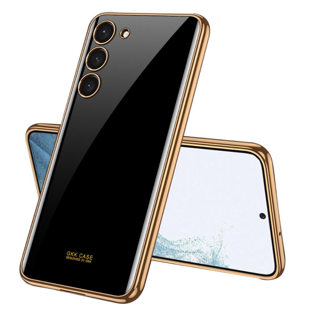 GKK GKK Galaxy S24 Skal Härdat Glas Electroplate Mystisk Svart
