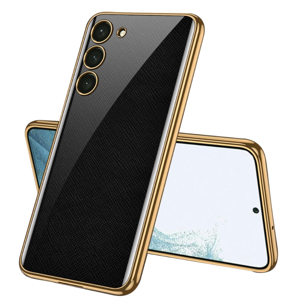 GKK GKK Galaxy S24 Skal Härdat Glas Electroplate Korsmönster