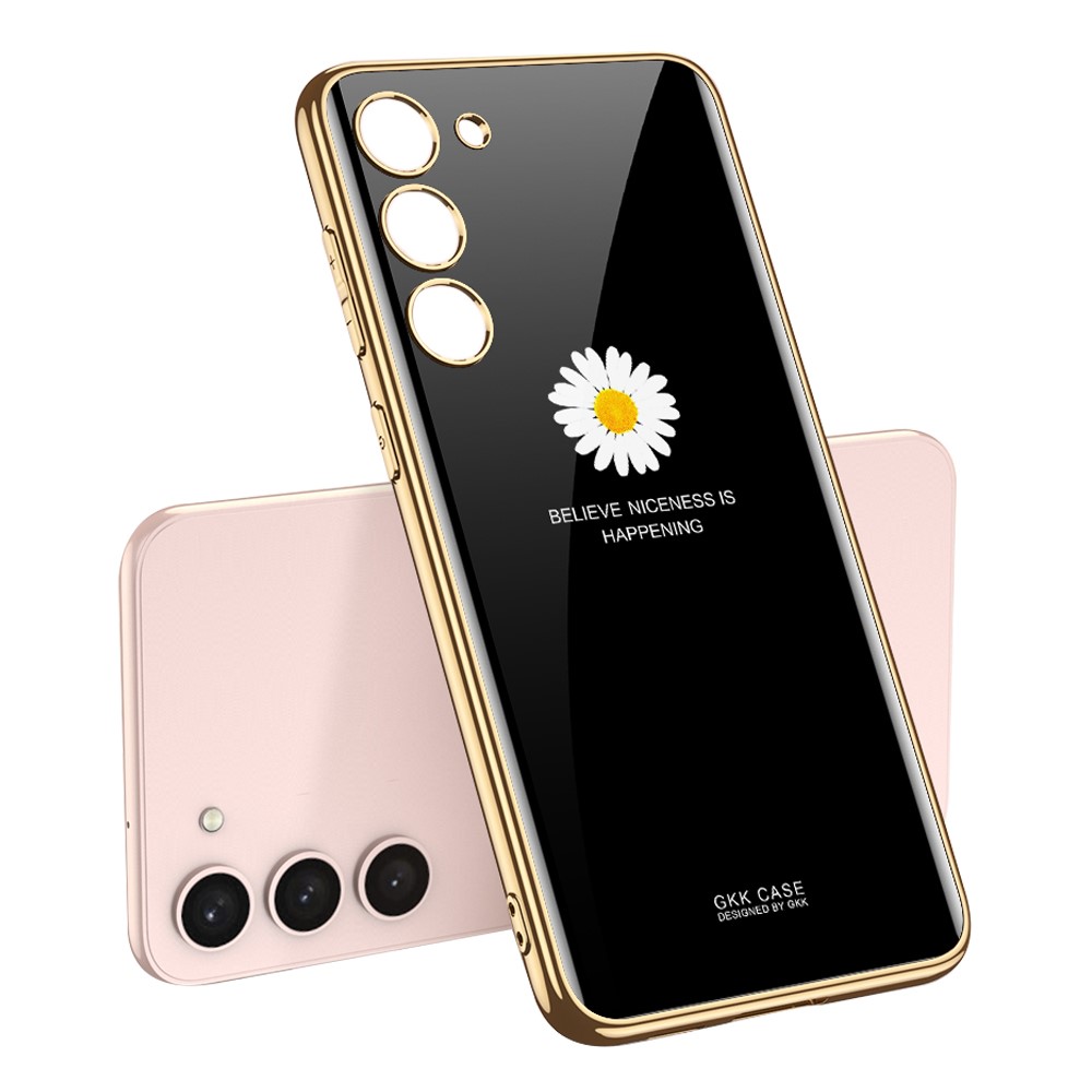 GKK GKK Galaxy S24 Skal Härdat Glas Electroplate Daisy