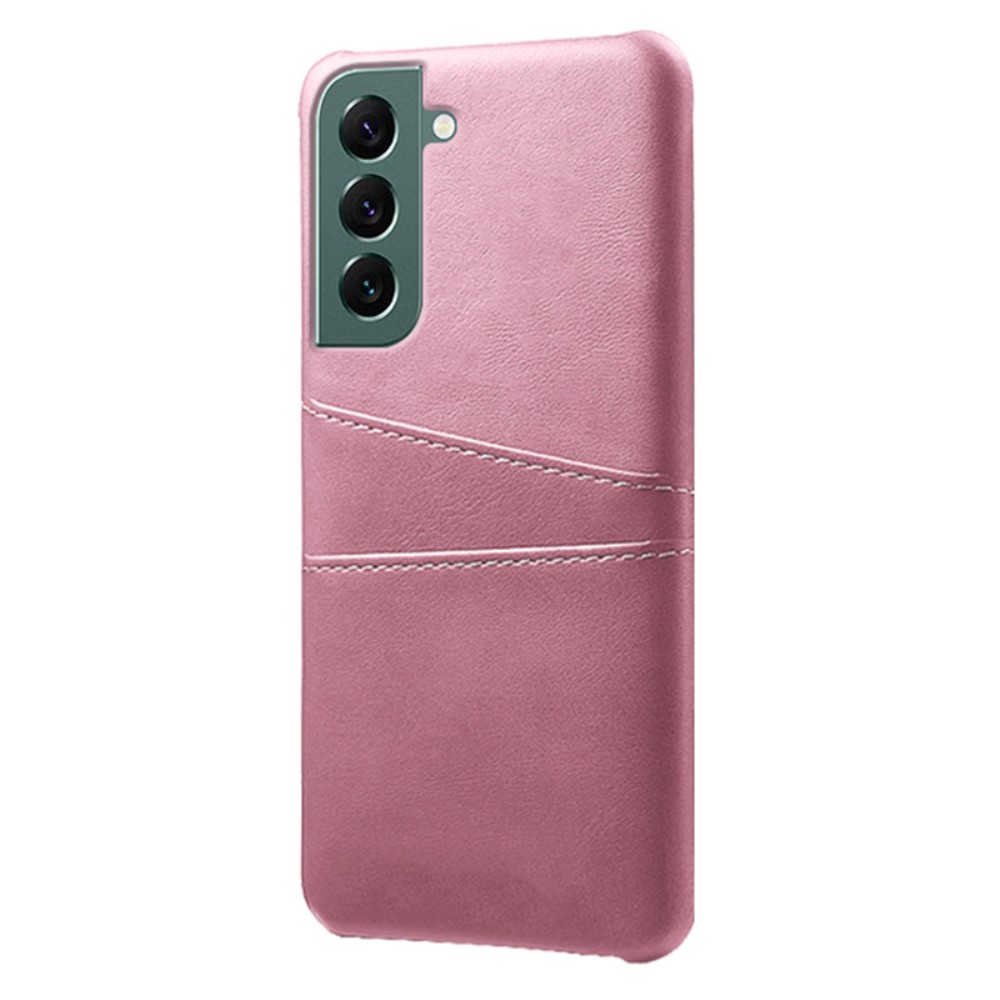 Samsung Galaxy S24 Läderbelagt Skal Med Kortfack Roséguld