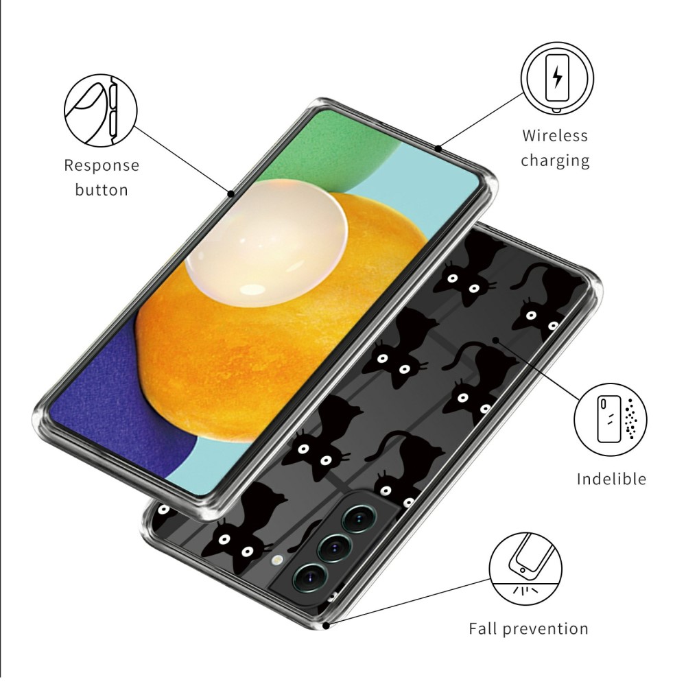  Samsung Galaxy S24 Skal Med Tryck Svarta Katter