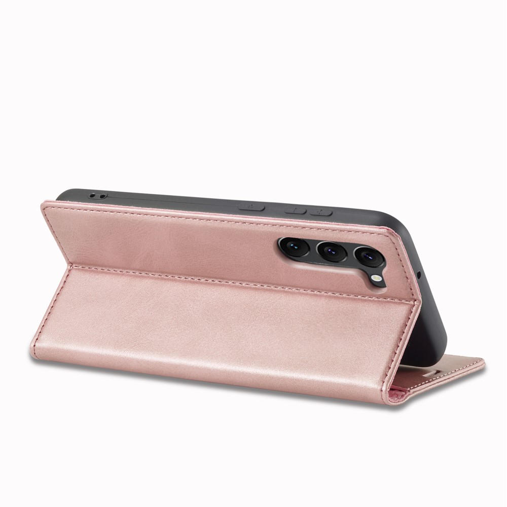LC.IMEEKE LC.IMEEKE Galaxy S24 Fodral Flip Läder Roséguld