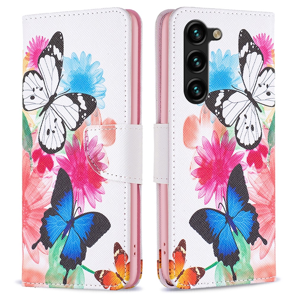  Galaxy S25 Plus / S24 Plus Fodral Med Tryck Två Fjärilar