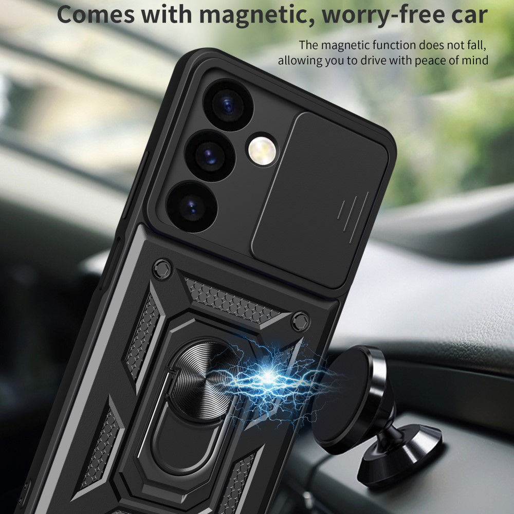  Samsung Galaxy S24 Plus Skal CamShield Hybrid Ring Röd