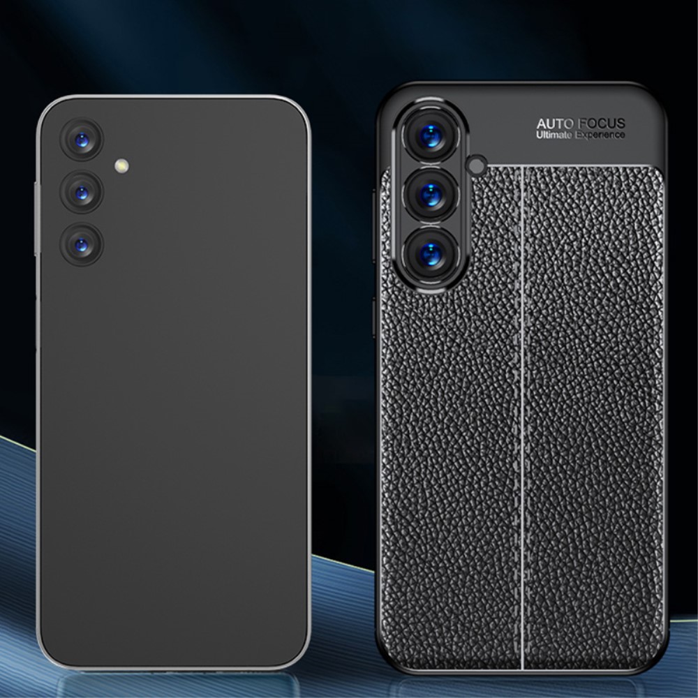  Samsung Galaxy S24 Plus Skal Litchi Textur Blå