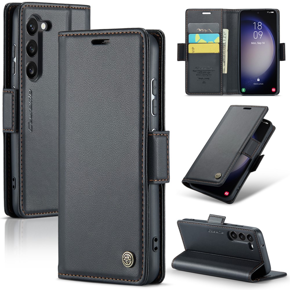 CASEME CASEME Galaxy S24 Plus Fodral RFID Läder Svart