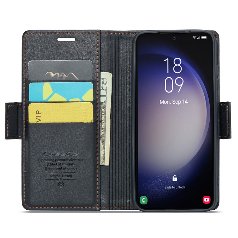 CASEME CASEME Galaxy S24 Plus Fodral RFID Läder Svart