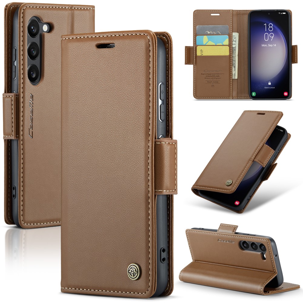 CASEME CASEME Galaxy S24 Plus Fodral RFID Läder Brun