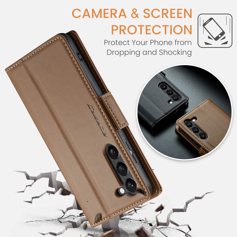 CASEME CASEME Galaxy S24 Plus Fodral RFID Läder Brun