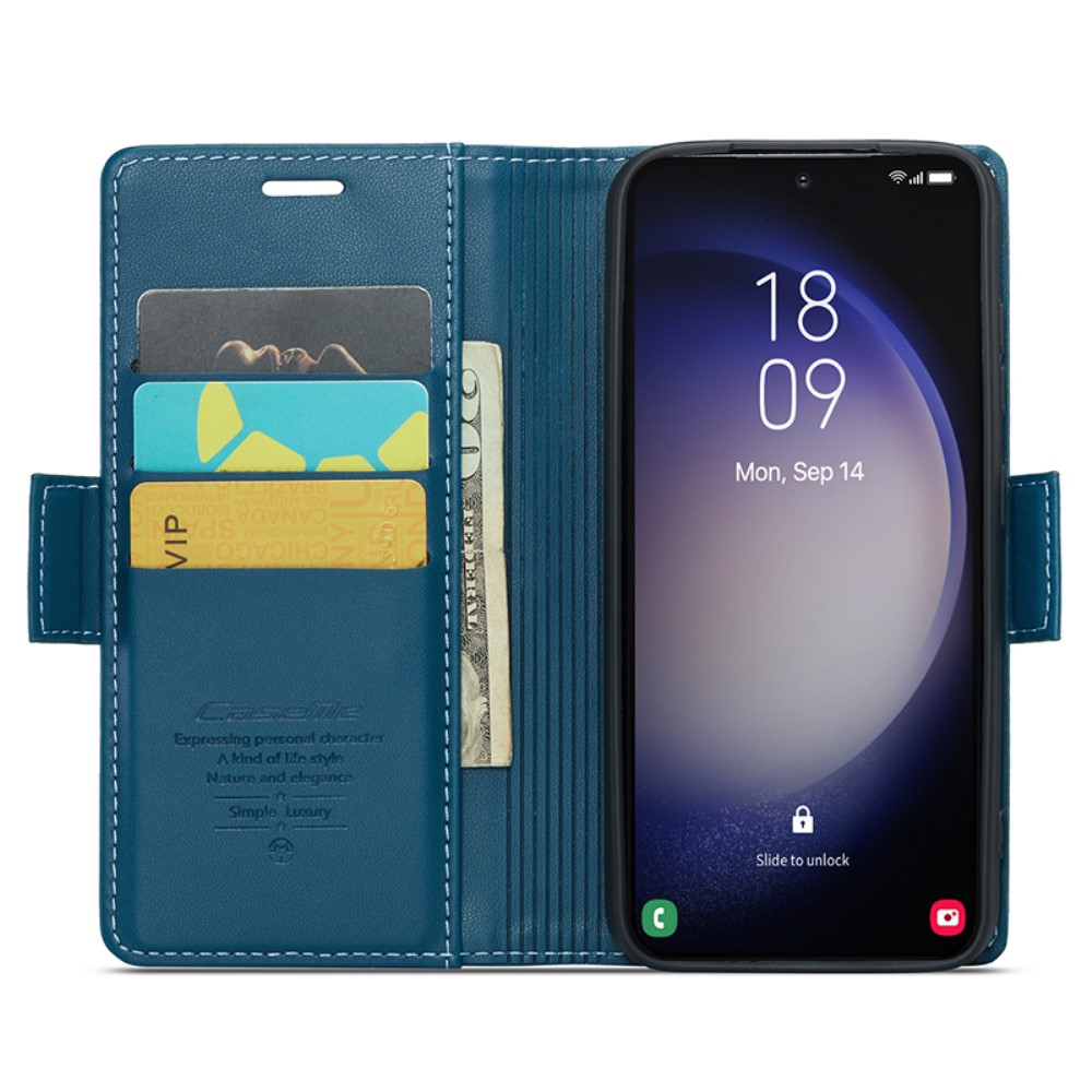 CASEME CASEME Galaxy S24 Plus Fodral RFID Läder Blå