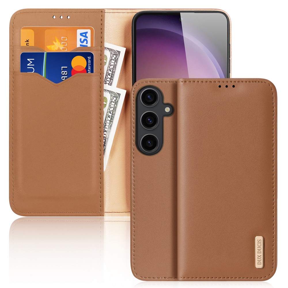 DUX DUCIS DUX DUCIS Galaxy S24 Plus Fodral RFID Hivo Äkta Läder Brun