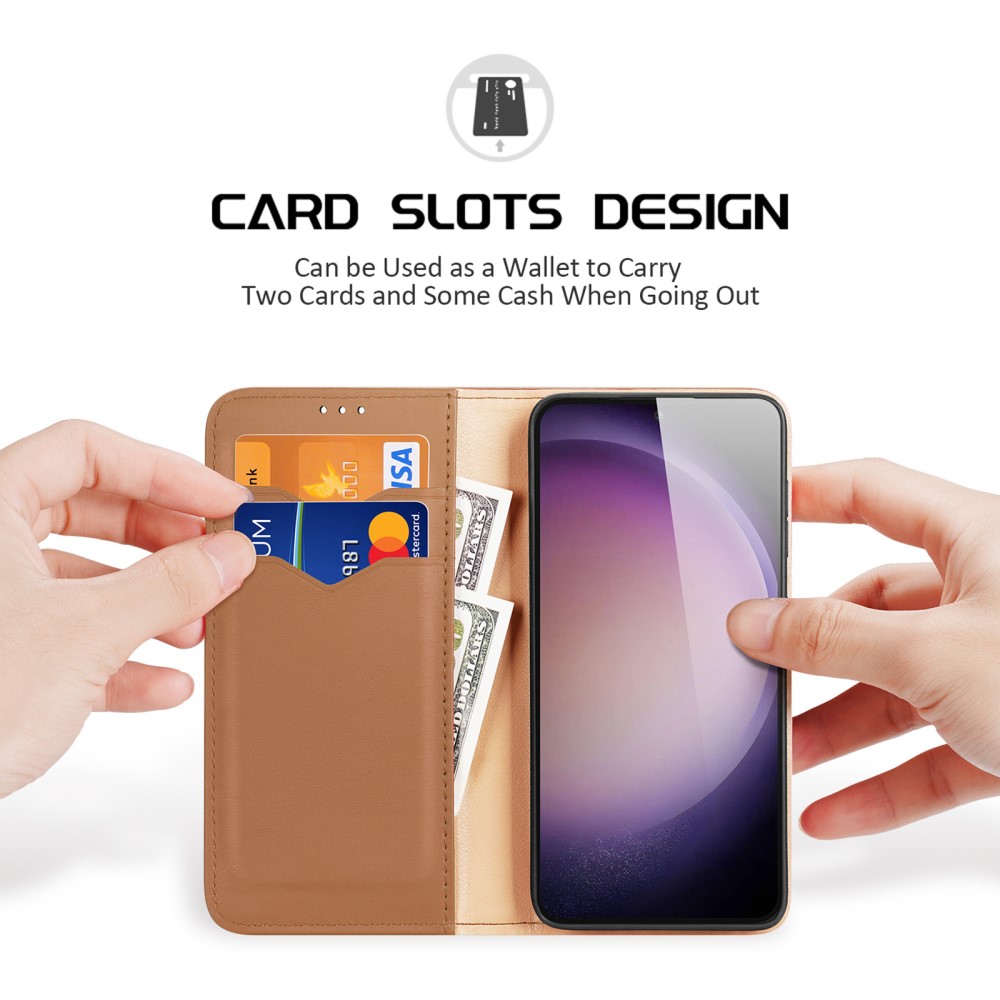 DUX DUCIS DUX DUCIS Galaxy S24 Plus Fodral RFID Hivo Äkta Läder Brun