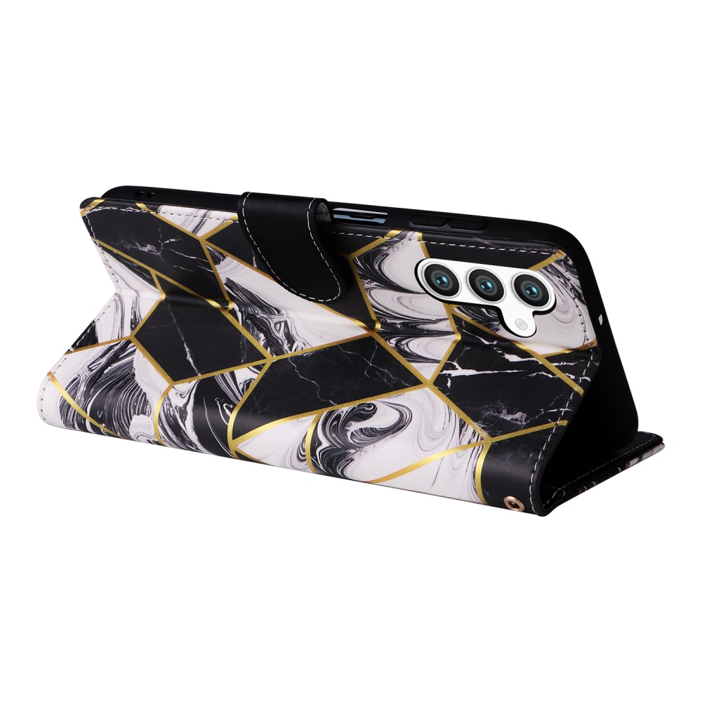  Samsung Galaxy S24 Plus Fodral Läder Marmor Svart