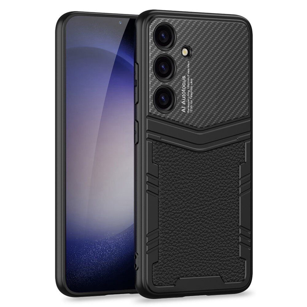 GKK GKK Galaxy S24 Plus Skal Hybrid Läder Litchi