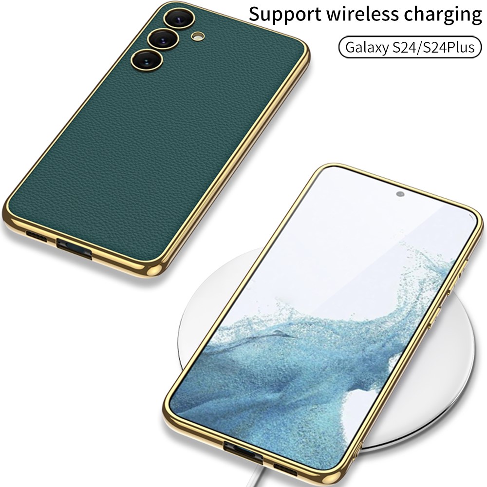 GKK GKK Galaxy S24 Plus Skal Hybrid Electroplate Kolfiber Textur