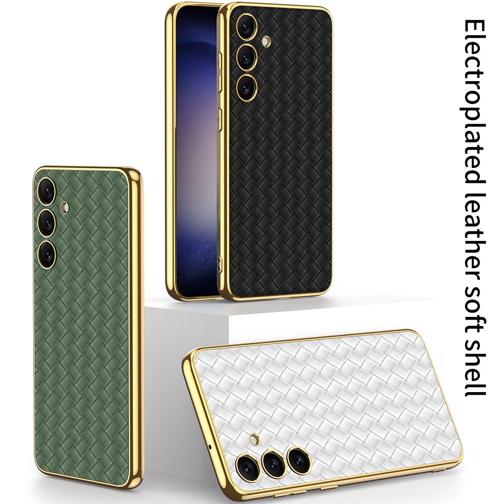 GKK GKK Galaxy S24 Plus Skal Vävd Hybrid Läder Svart