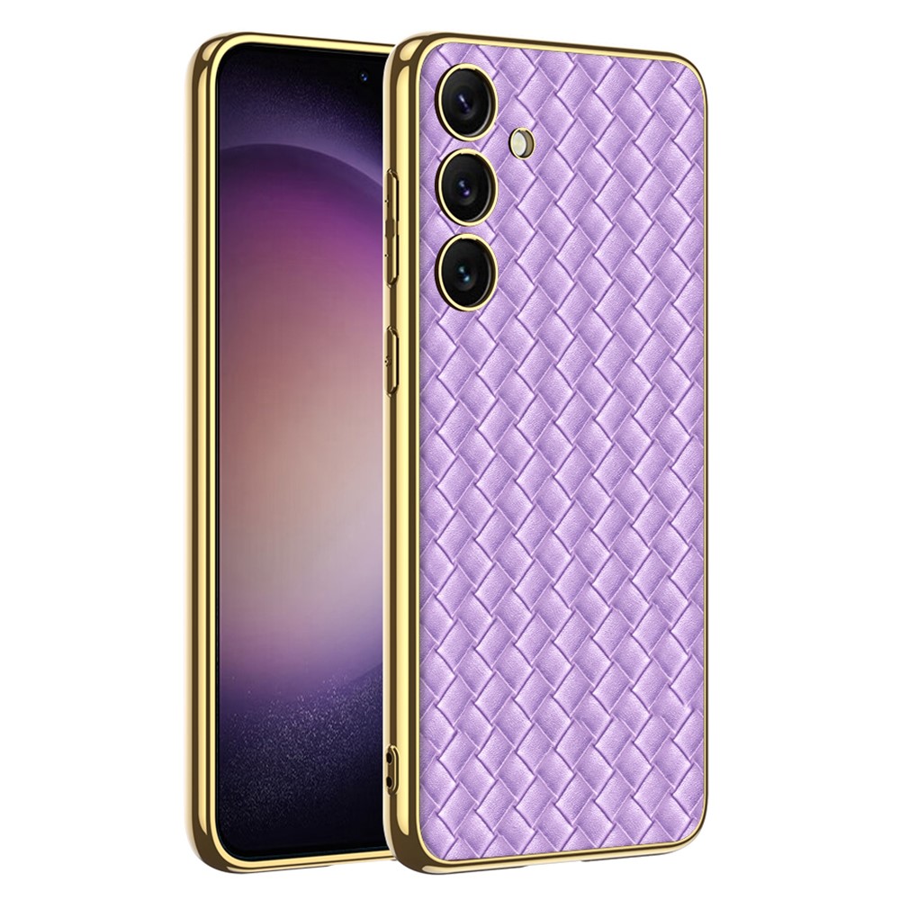 GKK GKK Galaxy S24 Plus Skal Vävd Hybrid Läder Lila