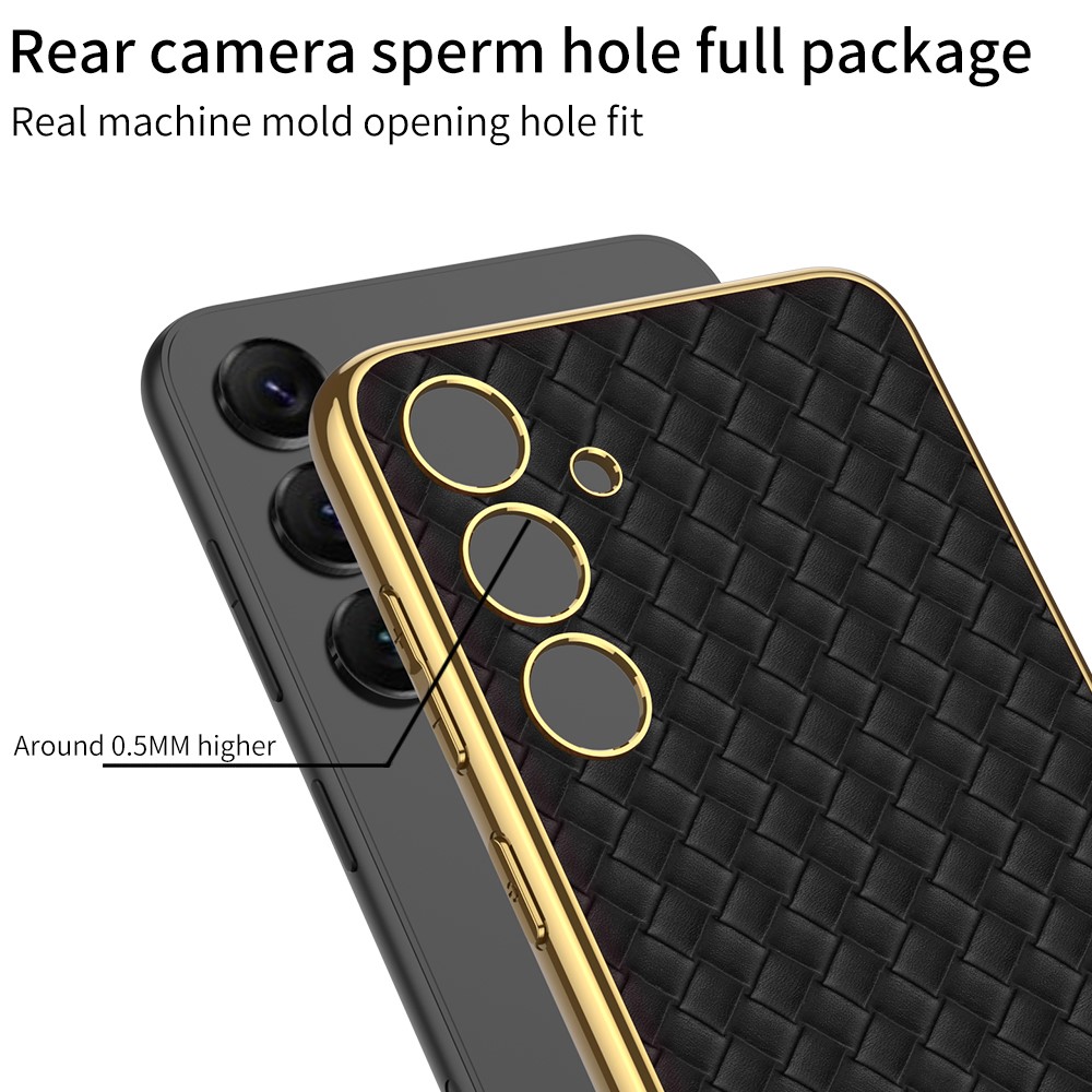 GKK GKK Galaxy S24 Plus Skal Vävd Hybrid Läder Lila