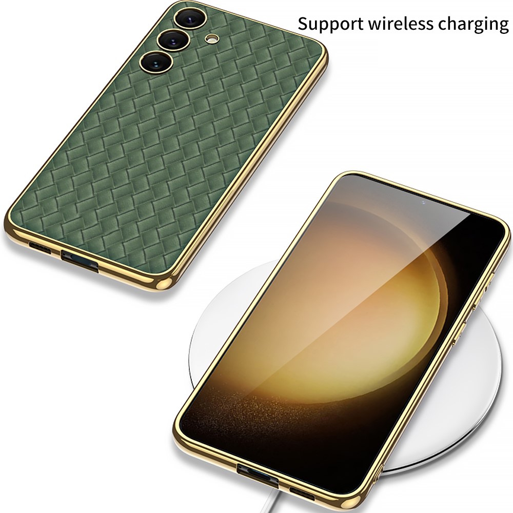 GKK GKK Galaxy S24 Plus Skal Vävd Hybrid Läder Lila