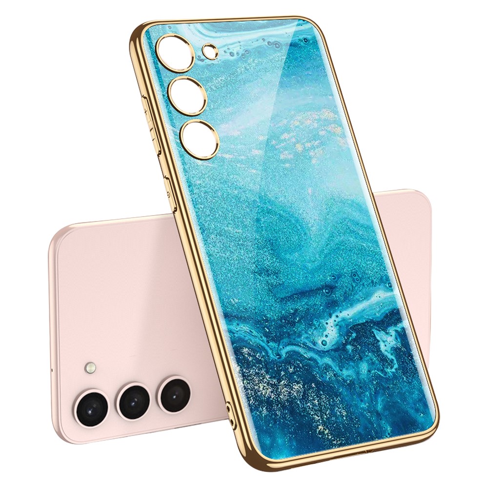 GKK GKK Galaxy S24 Plus Skal Härdat Glas Electroplate Ocean