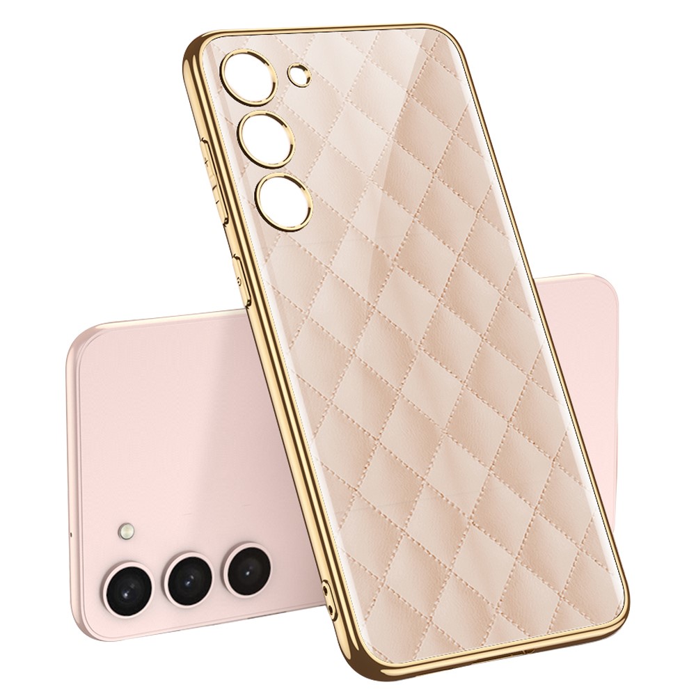 GKK GKK Galaxy S24 Plus Skal Härdat Glas Electroplate Rosa Diamond