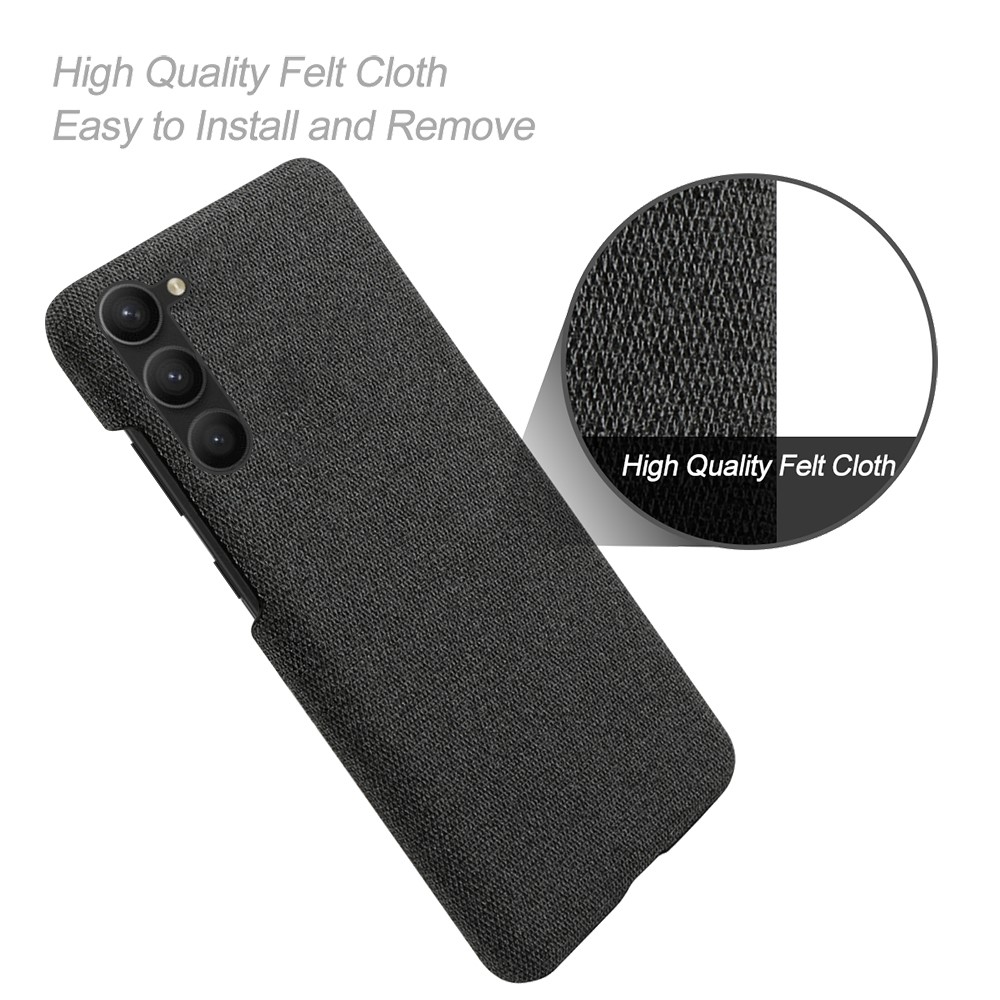  Samsung Galaxy S24 Plus Slim Tygbelagt Skal Svart