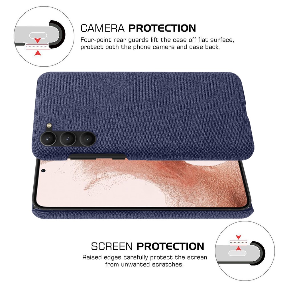  Samsung Galaxy S24 Plus Slim Tygbelagt Skal Blå
