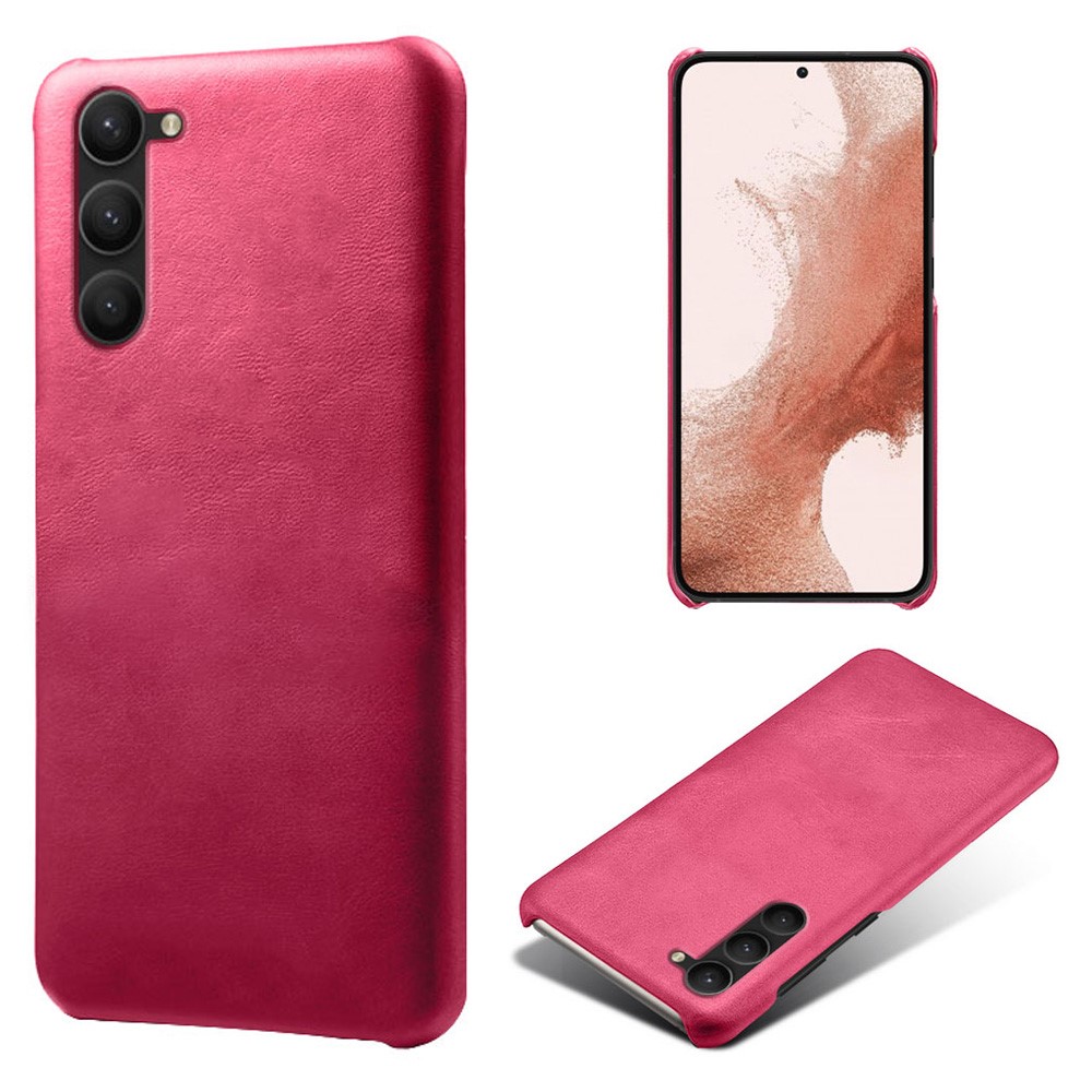  Samsung Galaxy S24 Plus Läderbelagt Skal Rosa