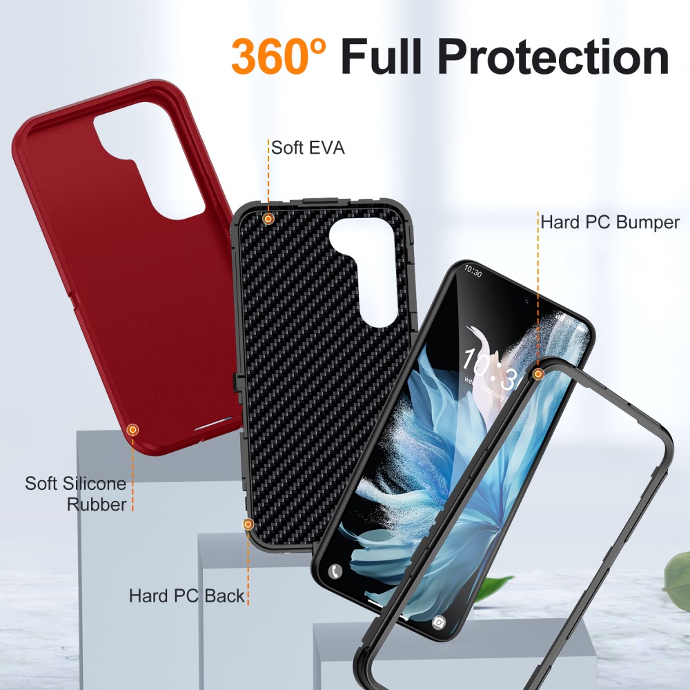  Galaxy S25 Plus / S24 Plus Skal Xtreme Shockproof Röd/Svart