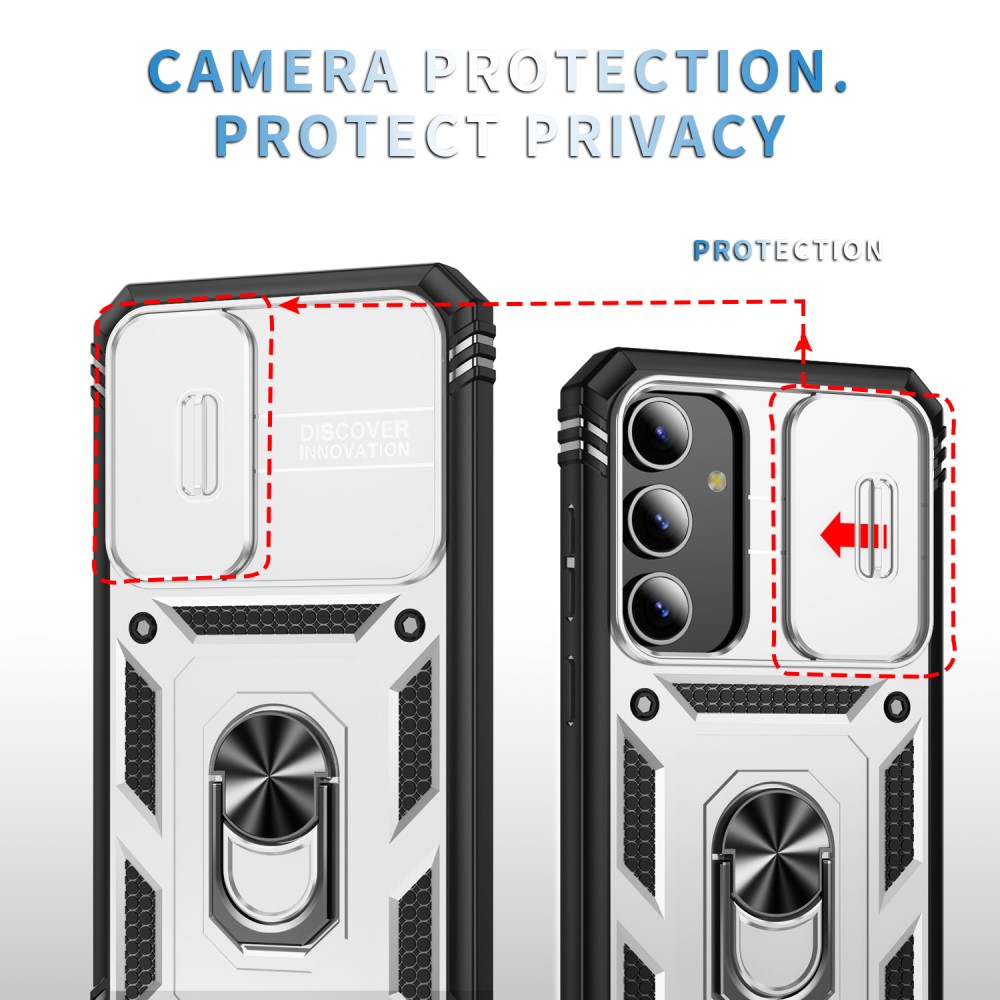  Galaxy S24 Plus Skal CamShield Ring Hybrid Armor Vit/Svart