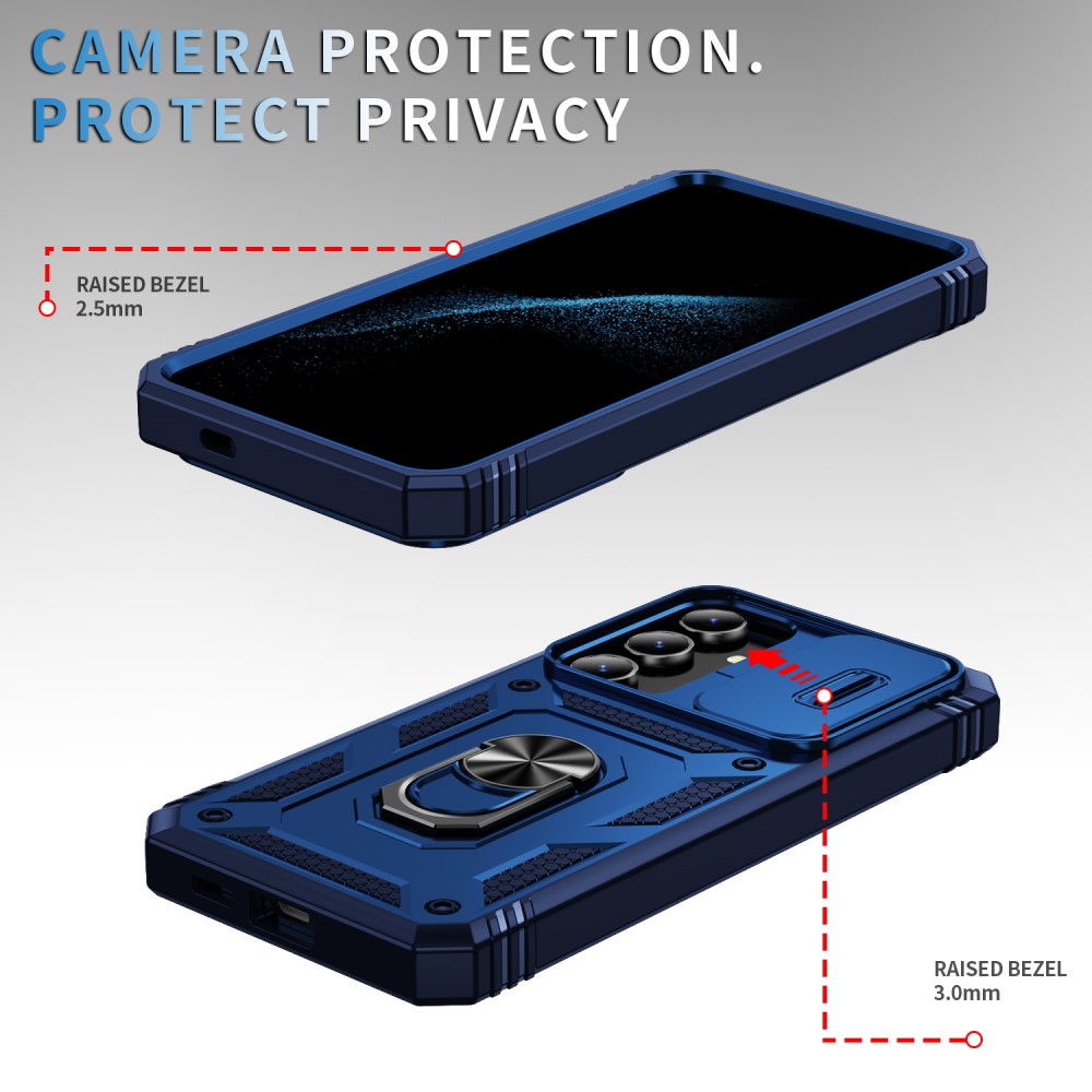  Galaxy S24 Plus Skal CamShield Ring Hybrid Armor Blå