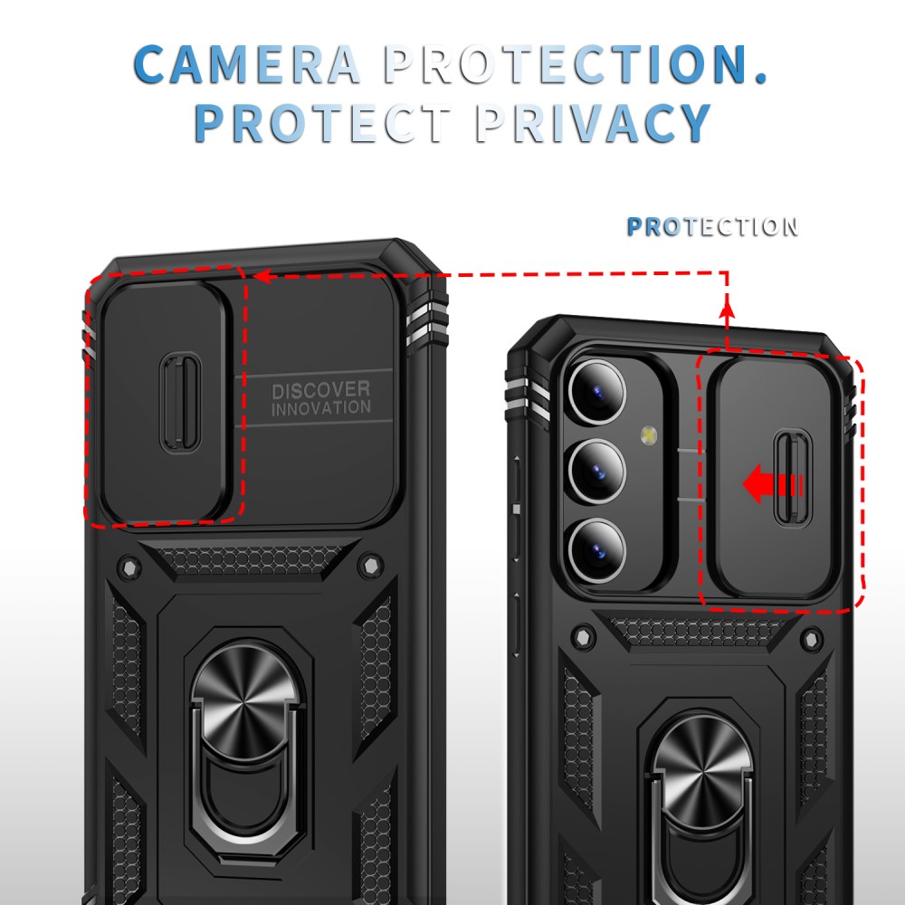  Galaxy S24 Plus Skal CamShield Ring Hybrid Armor Svart