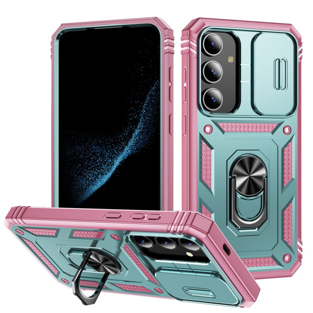  Galaxy S24 Plus Skal CamShield Ring Hybrid Armor Grå/Grön/Rosa