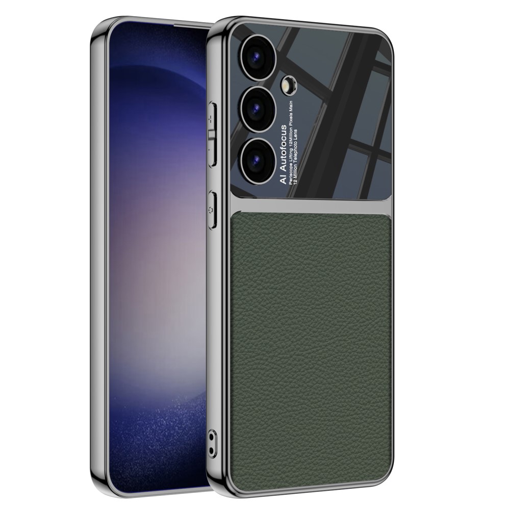 GKK GKK Galaxy S24 Plus Skal Hybrid Läder Litchi Grön