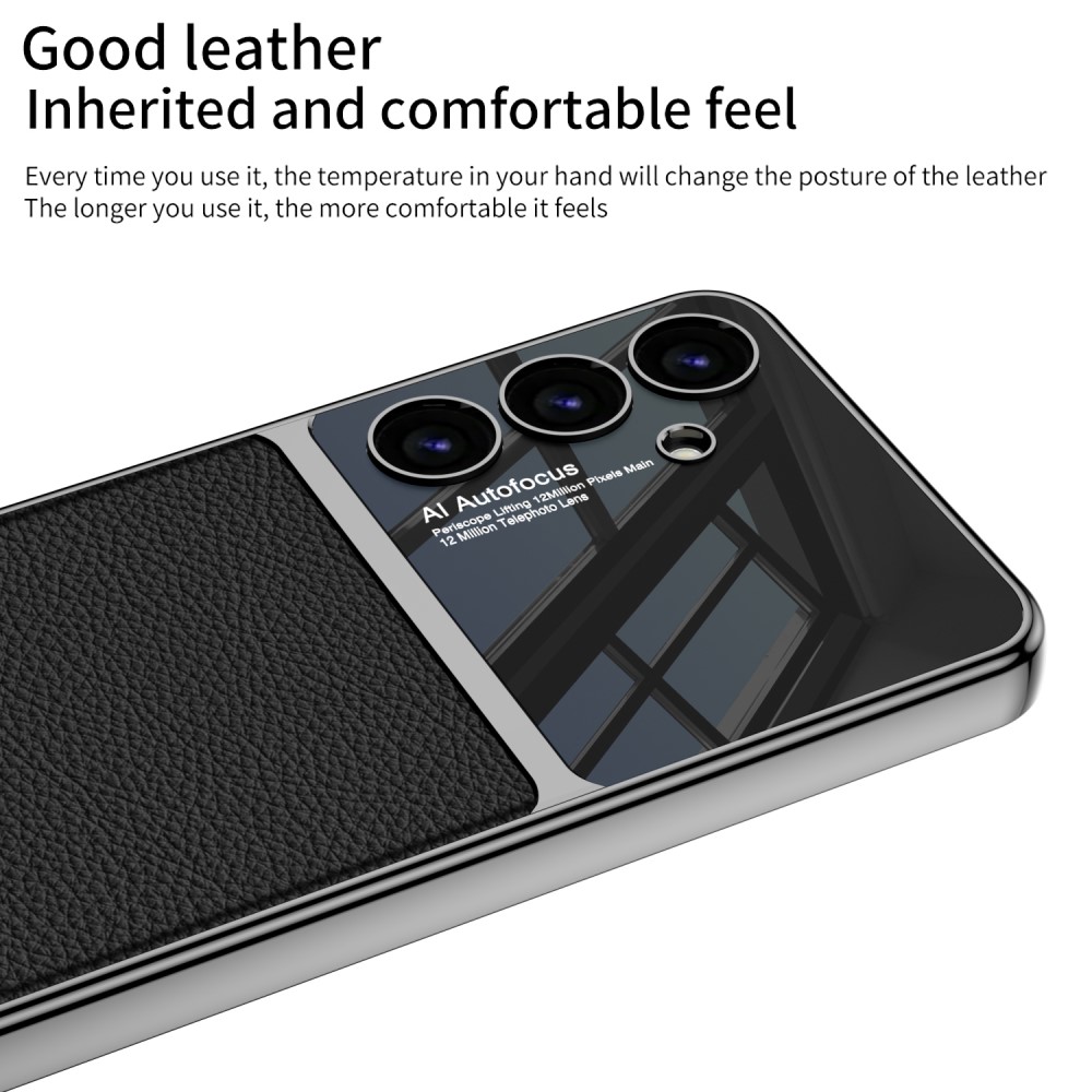 GKK GKK Galaxy S24 Plus Skal Hybrid Läder Litchi Röd