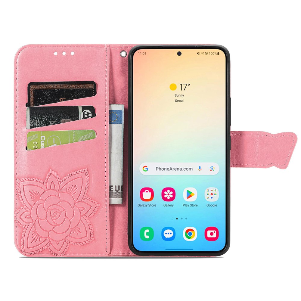  Samsung Galaxy S24 Plus Fodral Big Butterfly Rosa