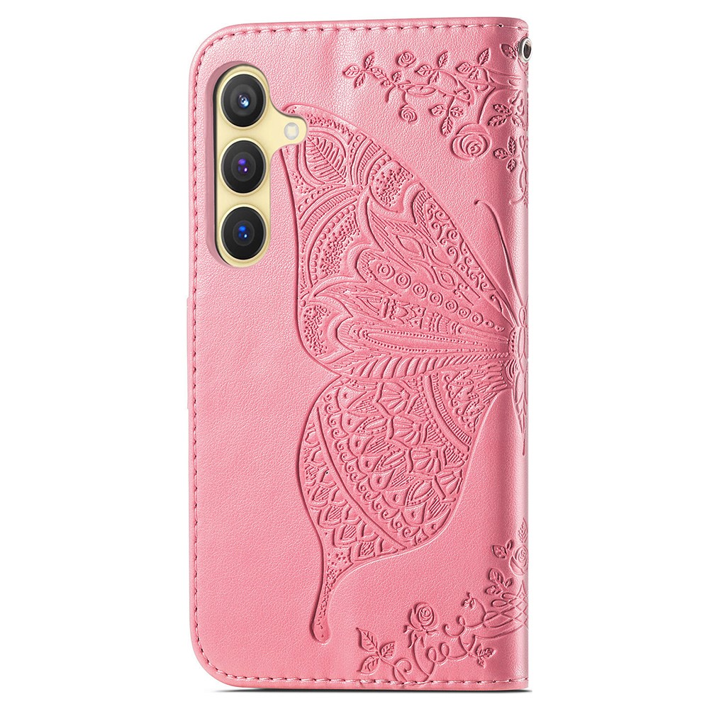 Samsung Galaxy S24 Plus Fodral Big Butterfly Rosa
