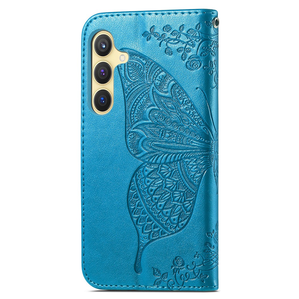 Samsung Galaxy S24 Plus Fodral Big Butterfly Blå