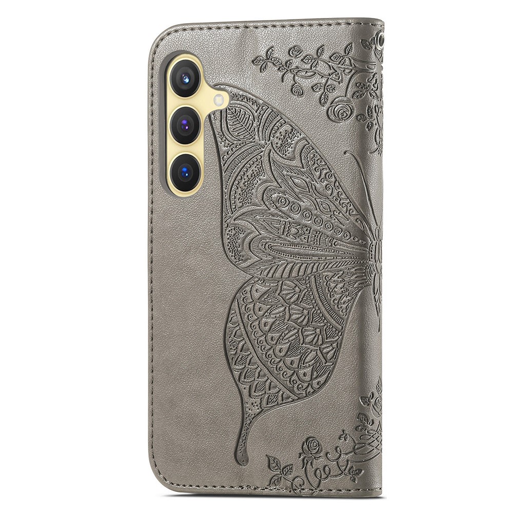  Samsung Galaxy S24 Plus Fodral Big Butterfly Grå