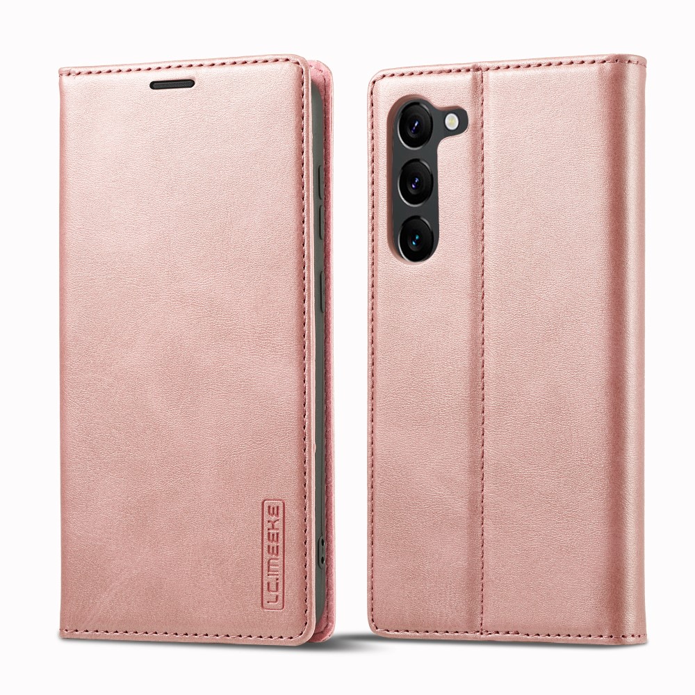 LC.IMEEKE LC.IMEEKE Galaxy S24 Plus Fodral Flip Läder Roséguld