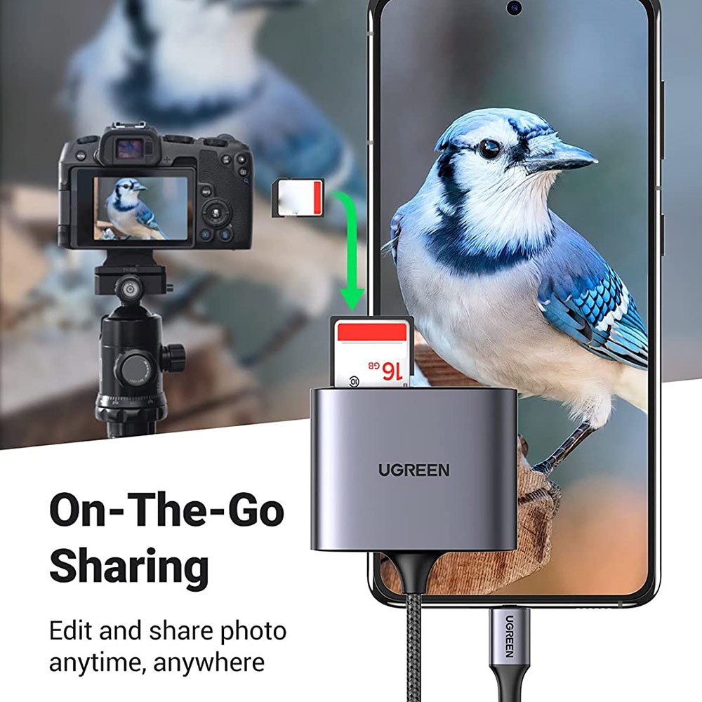 UGREEN UGREEN 3in1 USB-C Till Minneskortläsare / USB 2.0 Adapter