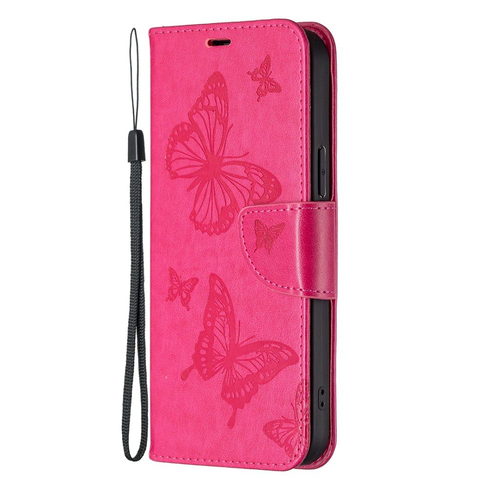  Galaxy S24 Ultra Fodral Med Fjäril Tryck Rosa
