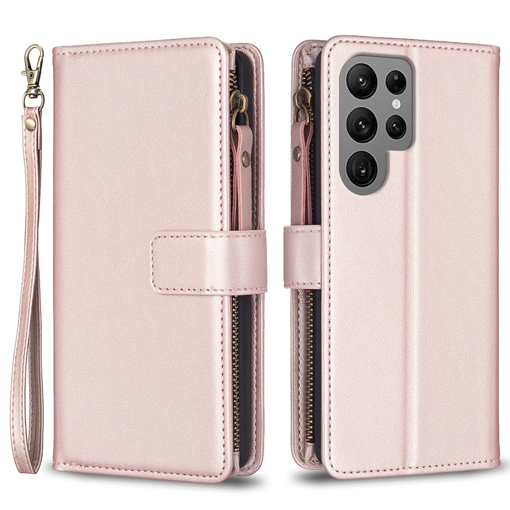  Galaxy S24 Ultra Fodral Flerkort Multifunktionell Roséguld