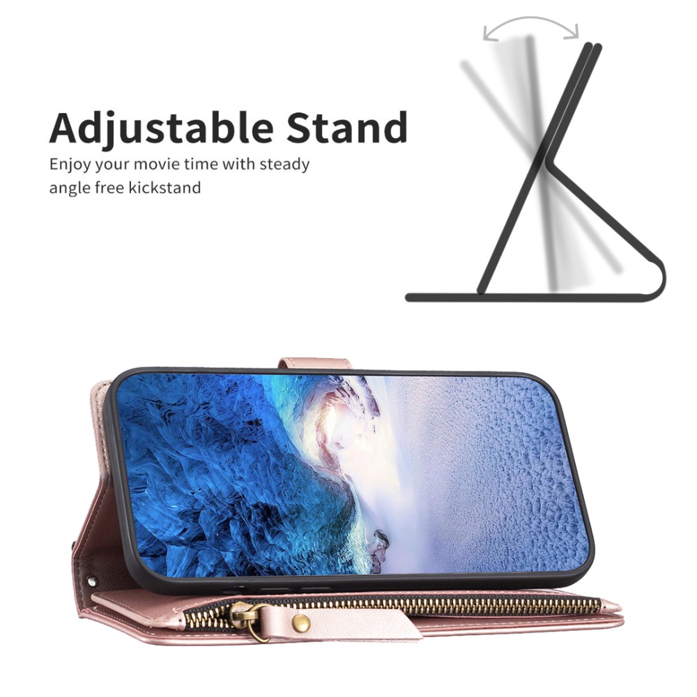  Galaxy S24 Ultra Fodral Flerkort Multifunktionell Roséguld