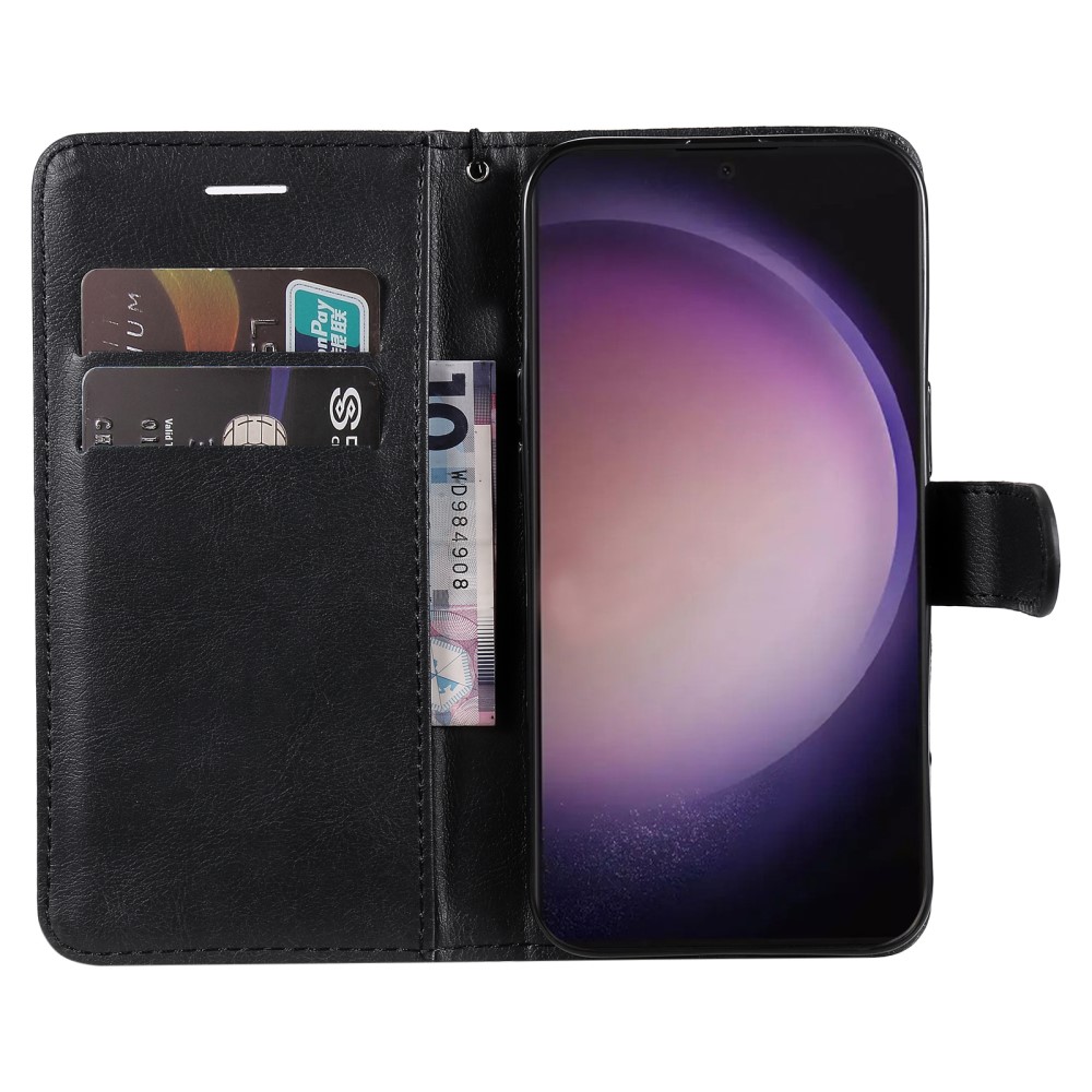  Samsung Galaxy S24 Ultra Fodral Solid Läder Svart