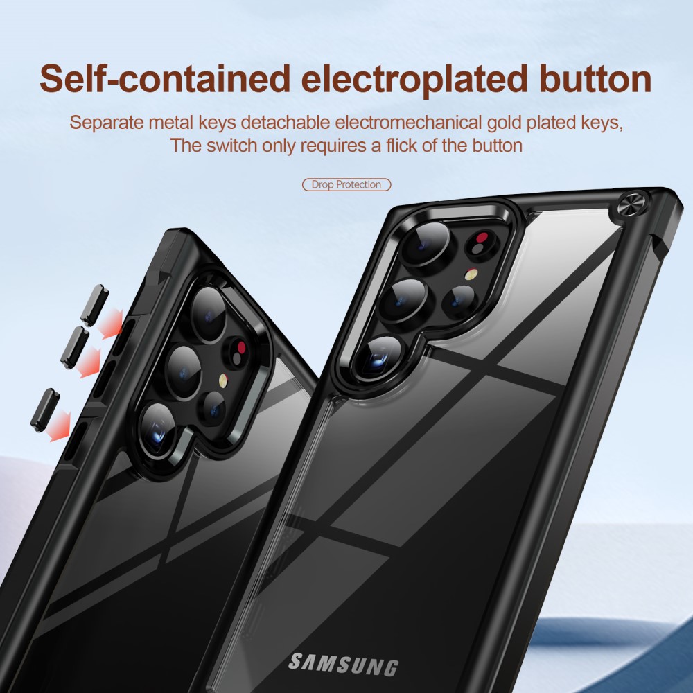  Galaxy S24 Ultra Skal Shockproof Hybrid Armor Svart