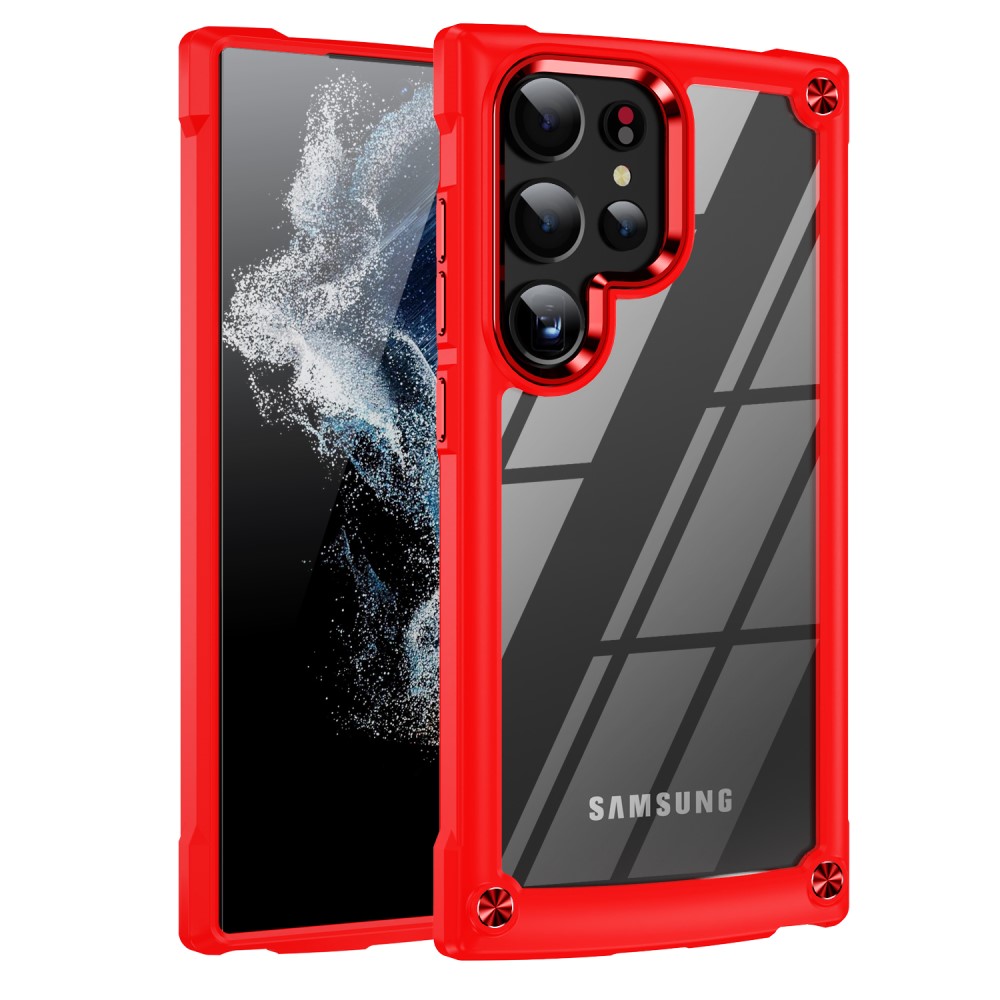  Galaxy S24 Ultra Skal Shockproof Hybrid Armor Röd